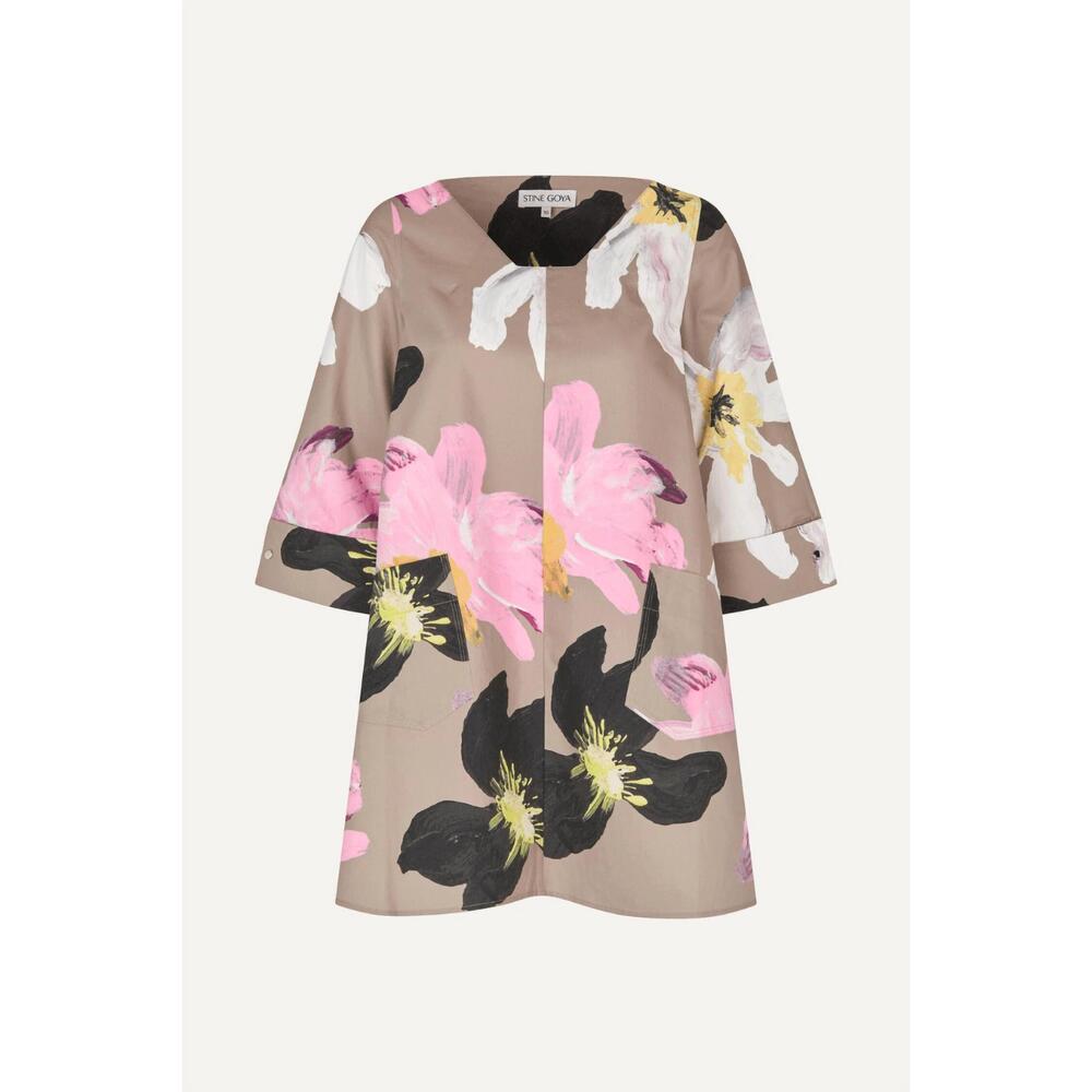 NEW STINE GOYA floral relaxed mini dress in wild flowers - Picture 2 of 3